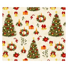 Christmas Pattern, Pattern, Christmas, Trees Two Sides Premium Plush Fleece Blanket (Kids Size)