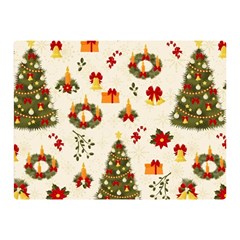 Christmas Pattern, Pattern, Christmas, Trees Two Sides Premium Plush Fleece Blanket (mini) by kyorashop23