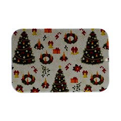 Christmas Pattern, Pattern, Christmas, Trees Open Lid Metal Box (Silver)  