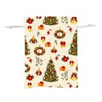 Christmas Pattern, Pattern, Christmas, Trees Lightweight Drawstring Pouch (M) Front