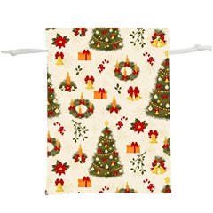 Christmas Pattern, Pattern, Christmas, Trees Lightweight Drawstring Pouch (XL)