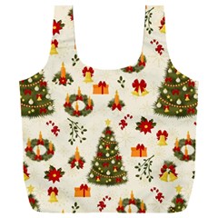 Christmas Pattern, Pattern, Christmas, Trees Full Print Recycle Bag (xxxl)