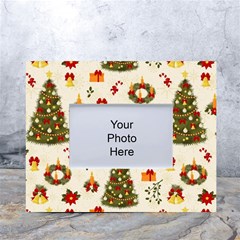 Christmas Pattern, Pattern, Christmas, Trees White Tabletop Photo Frame 4 x6 