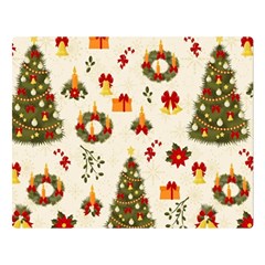 Christmas Pattern, Pattern, Christmas, Trees Premium Plush Fleece Blanket (large)