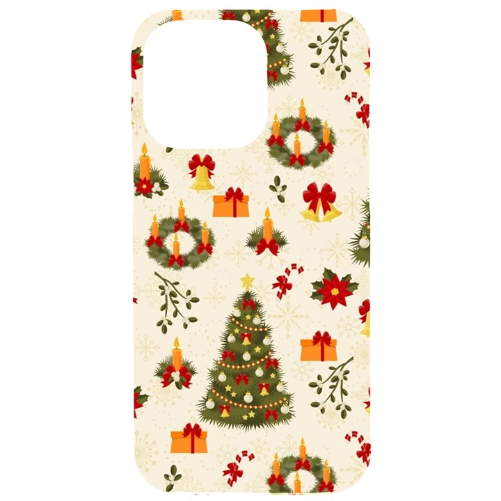 Christmas Pattern, Pattern, Christmas, Trees iPhone 15 Pro Max Black UV Print PC Hardshell Case