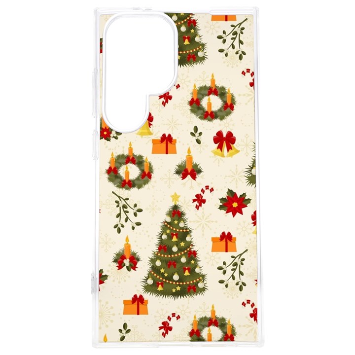 Christmas Pattern, Pattern, Christmas, Trees Samsung Galaxy S24 Plus 6.7 Inch TPU UV Case