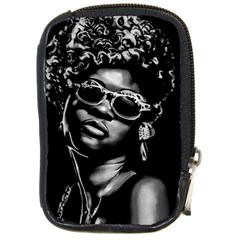 Afro Beauty Woman Portrait (ai+human) Compact Camera Leather Case