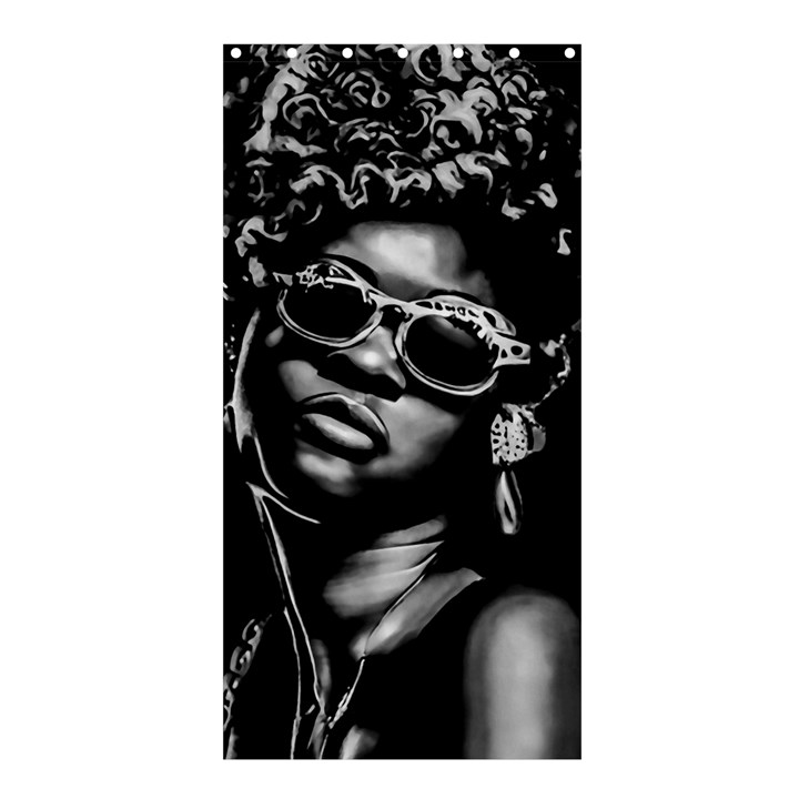 Afro Beauty Woman Portrait (AI+Human) Shower Curtain 36  x 72  (Stall) 