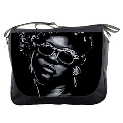 Afro Beauty Woman Portrait (ai+human) Messenger Bag