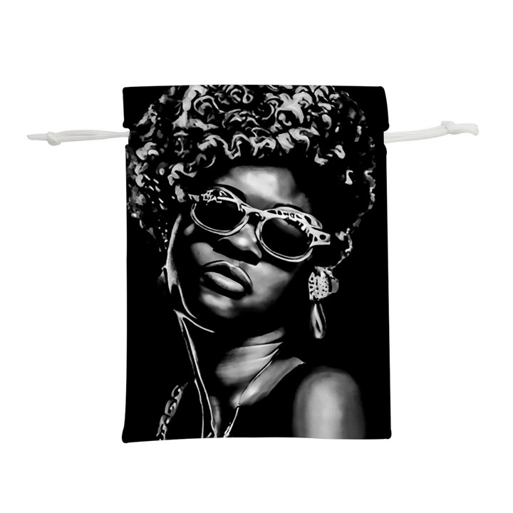 Afro Beauty Woman Portrait (AI+Human) Lightweight Drawstring Pouch (S)