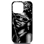 Afro Beauty Woman Portrait (AI+Human) iPhone 14 Pro Max Black UV Print Case Front