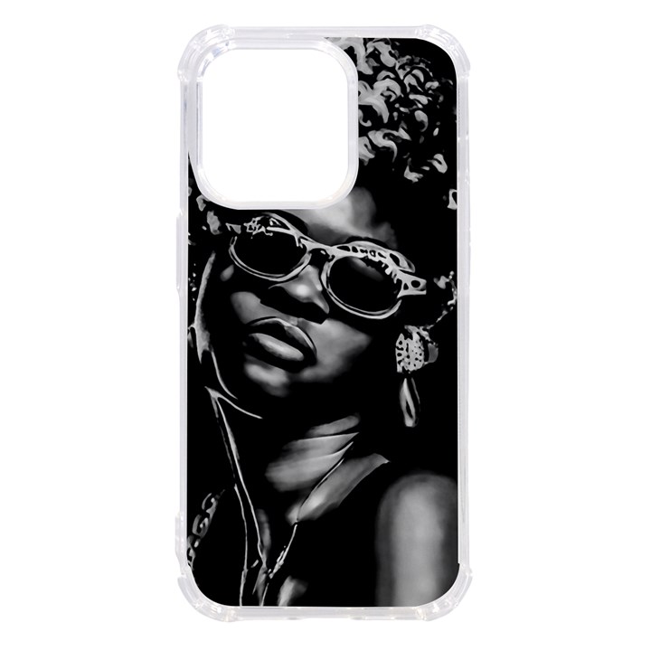 Afro Beauty Woman Portrait (AI+Human) iPhone 14 Pro TPU UV Print Case