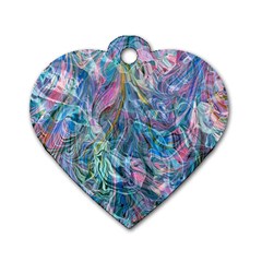 Saturday Straight Blue  Dog Tag Heart (two Sides)