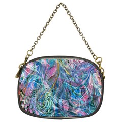 Saturday Straight Blue  Chain Purse (two Sides) by kaleidomarblingart