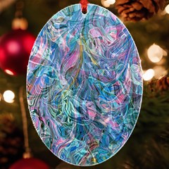 Saturday Straight Blue  Uv Print Acrylic Ornament Oval