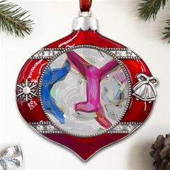 900 Luciano 897116 60697 V1 V1 Metal Snowflake And Bell Red Ornament by Lucianodenobrega