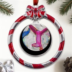 900 Luciano 897116 60697 V1 V1 Metal Red Ribbon Round Ornament