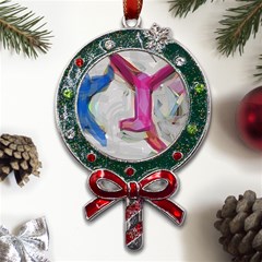 900 Luciano 897116 60697 V1 V1 Metal X mas Lollipop With Crystal Ornament by Lucianodenobrega