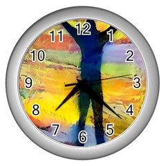 0puqax 5bc0f2c5aa3bac2a5daad371a1f5dbd688e78ba5 V1 Wall Clock (silver) by Lucianodenobrega