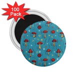 Whimsical Mushroom pattern 2.25  Magnets (100 pack)  Front