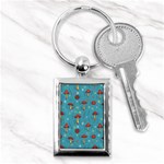 Whimsical Mushroom pattern Key Chain (Rectangle) Front