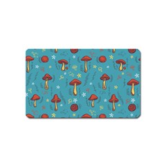 Whimsical Mushroom Pattern Magnet (name Card) by Drawde