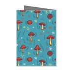 Whimsical Mushroom pattern Mini Greeting Cards (Pkg of 8) Left