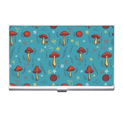 Whimsical Mushroom Pattern Business Card Holder by Drawde