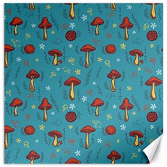 Whimsical Mushroom Pattern Canvas 12  X 12  by Drawde