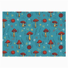 Whimsical Mushroom Pattern Large Glasses Cloth (2 Sides) by Drawde