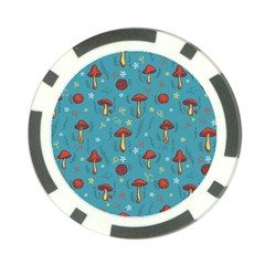 Whimsical Mushroom Pattern Poker Chip Card Guard by Drawde