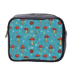 Whimsical Mushroom Pattern Mini Toiletries Bag (two Sides) by Drawde