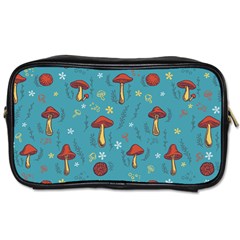 Whimsical Mushroom Pattern Toiletries Bag (one Side) by Drawde