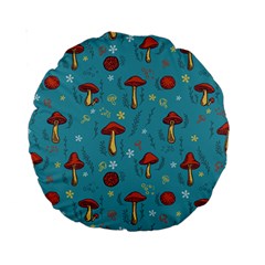 Whimsical Mushroom Pattern Standard 15  Premium Round Cushions by Drawde