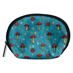 Whimsical Mushroom Pattern Accessory Pouch (medium) by Drawde