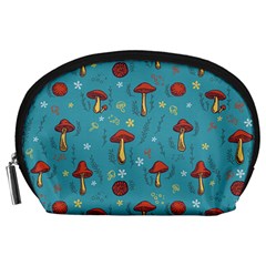 Whimsical Mushroom Pattern Accessory Pouch (large) by Drawde