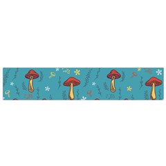 Whimsical Mushroom Pattern Small Premium Plush Fleece Scarf