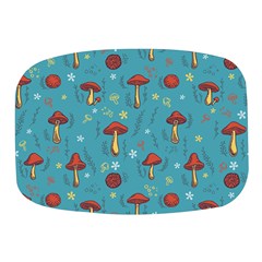 Whimsical Mushroom Pattern Mini Square Pill Box by Drawde