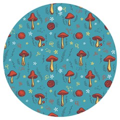 Whimsical Mushroom Pattern Uv Print Acrylic Ornament Round