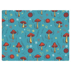 Whimsical Mushroom Pattern Premium Plush Fleece Blanket (extra Small)