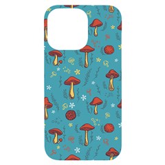 Whimsical Mushroom Pattern Iphone 14 Pro Max Black Uv Print Case by Drawde