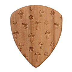 Whimsical Mushroom Pattern Wood Guitar Pick (set Of 10) by Drawde