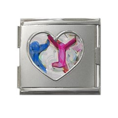 900 Luciano 897116 60697 V1 V1 Mega Link Heart Italian Charm (18mm) by Lucianodenobrega