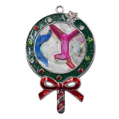 900 Luciano 897116 60697 V1 V1 Metal X mas Lollipop With Crystal Ornament by Lucianodenobrega