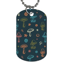 Whimsical Mushrooms Pattern Dog Tag (one Side) by Drawde