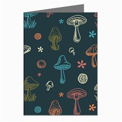 Whimsical Mushrooms Pattern Greeting Cards (pkg Of 8) by Drawde