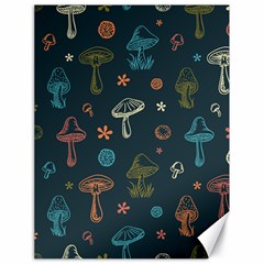 Whimsical Mushrooms pattern Canvas 18  x 24 