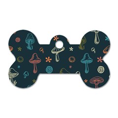 Whimsical Mushrooms Pattern Dog Tag Bone (one Side) by Drawde