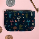 Whimsical Mushrooms pattern Mini Coin Purse Front