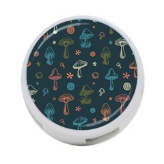 Whimsical Mushrooms Pattern 4-port Usb Hub (two Sides) by Drawde